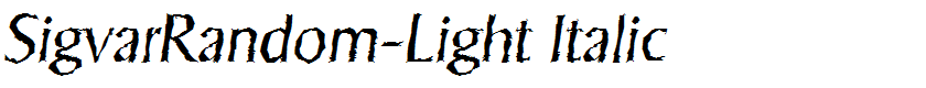 SigvarRandom-Light Italic