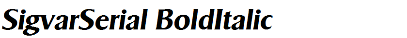 SigvarSerial BoldItalic
