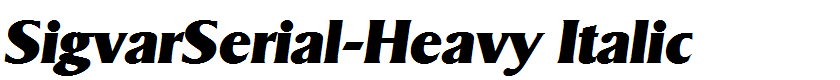 SigvarSerial-Heavy Italic
