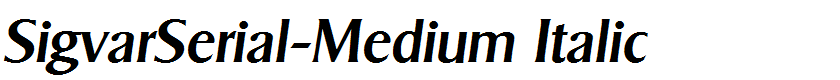 SigvarSerial-Medium Italic