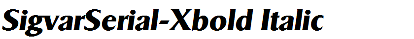 SigvarSerial-Xbold Italic