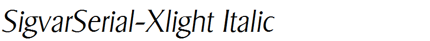 SigvarSerial-Xlight Italic