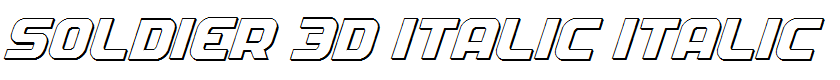 Soldier 3D Italic Italic