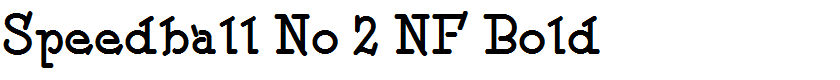 Speedball No 2 NF Bold