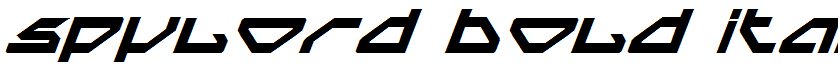 Spylord Bold Italic Bold Italic