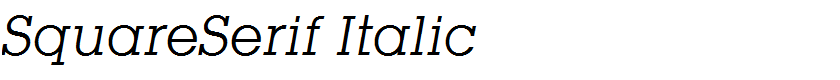 SquareSerif Italic