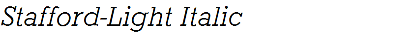 Stafford-Light Italic