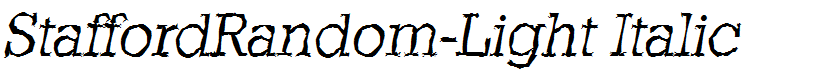 StaffordRandom-Light Italic