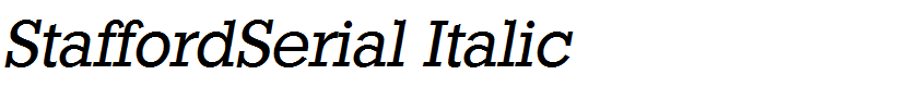 StaffordSerial Italic
