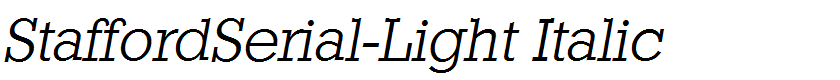 StaffordSerial-Light Italic
