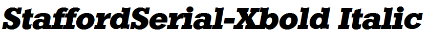 StaffordSerial-Xbold Italic