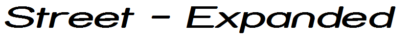 Street - Expanded Italic
