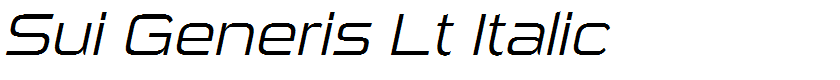 Sui Generis Lt Italic