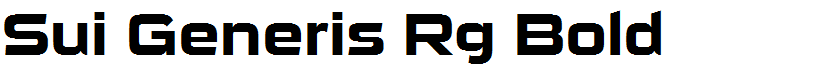 Sui Generis Rg Bold