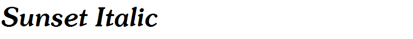 Sunset Italic