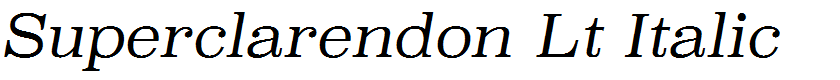 Superclarendon Lt Italic