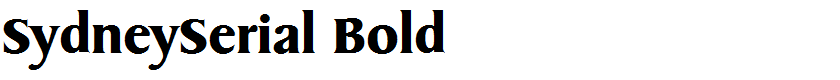 SydneySerial Bold