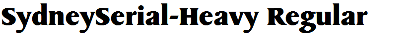 SydneySerial-Heavy Regular