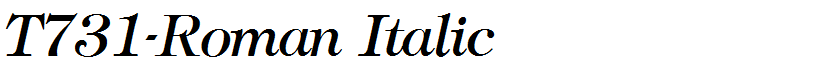 T731-Roman Italic