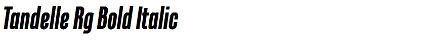 Tandelle Rg Bold Italic