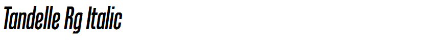 Tandelle Rg Italic
