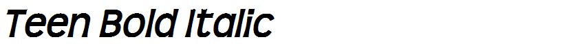 Teen Bold Italic