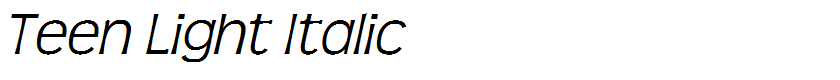 Teen Light Italic