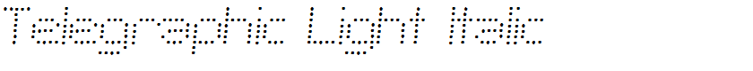 Telegraphic Light Italic