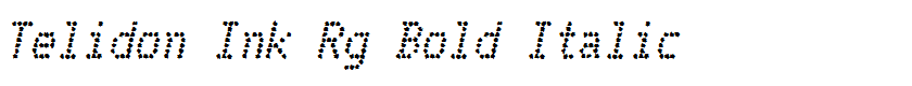 Telidon Ink Rg Bold Italic