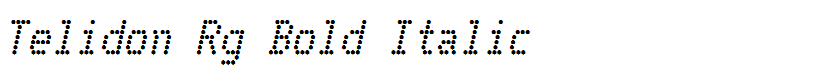 Telidon Rg Bold Italic