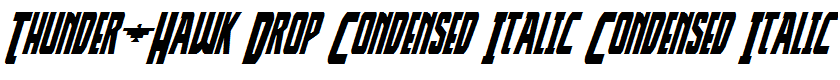 Thunder-Hawk Drop Condensed Italic Condensed Italic