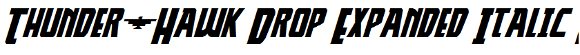 Thunder-Hawk Drop Expanded Italic Expanded Italic