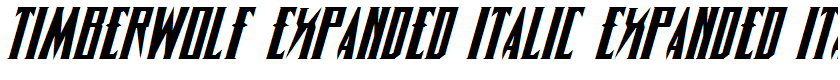 Timberwolf Expanded Italic Expanded Italic