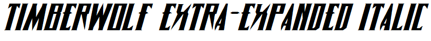 Timberwolf Extra-expanded Italic Extra-expanded Italic