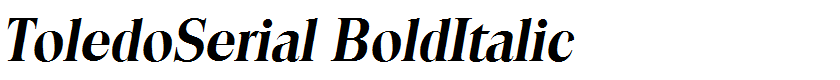 ToledoSerial BoldItalic