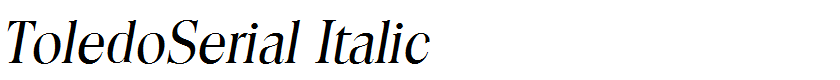 ToledoSerial Italic