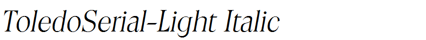 ToledoSerial-Light Italic