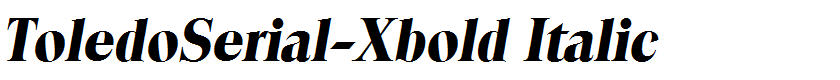 ToledoSerial-Xbold Italic