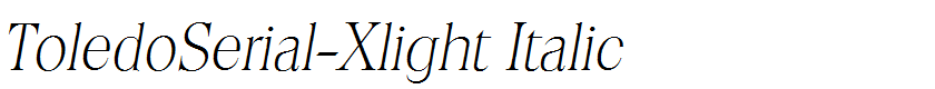 ToledoSerial-Xlight Italic