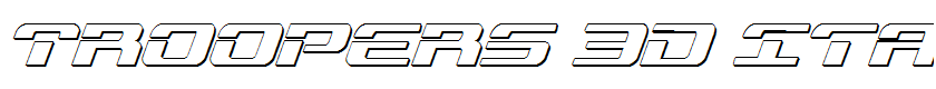 Troopers 3D Italic Italic