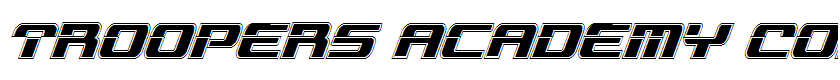 Troopers Academy Condensed Italic Condensed Italic