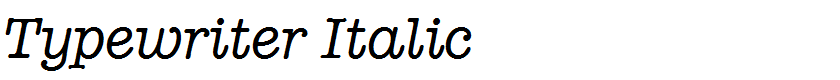 Typewriter Italic