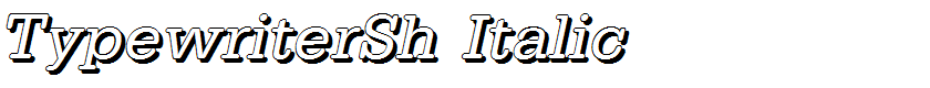 TypewriterSh Italic