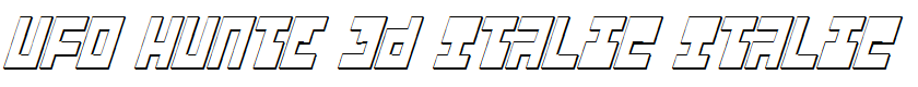 UFO Hunte 3D Italic Italic