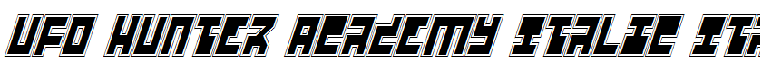 UFO Hunter Academy Italic Italic