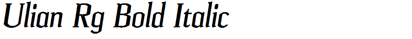 Ulian Rg Bold Italic