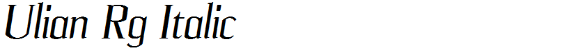 Ulian Rg Italic