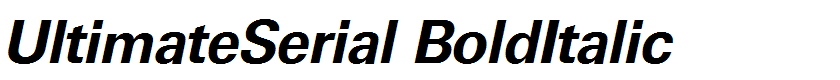 UltimateSerial BoldItalic