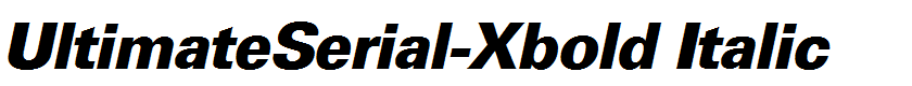 UltimateSerial-Xbold Italic