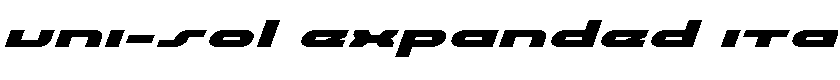 uni-sol expanded italic expanded italic